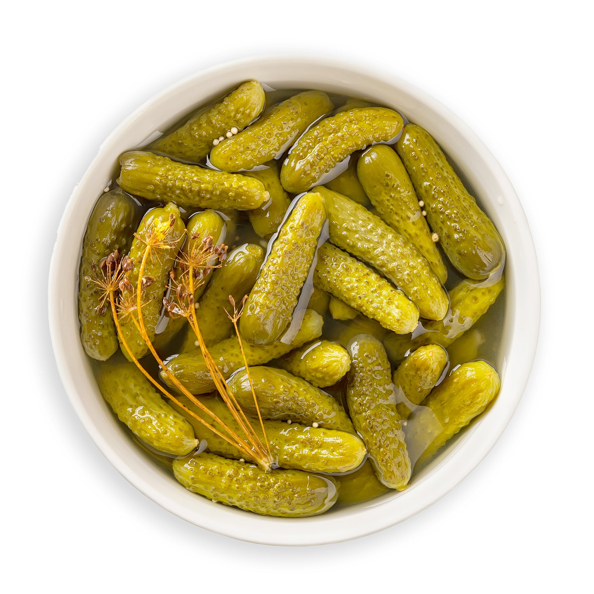 Cornichons Pickled in Vinegar