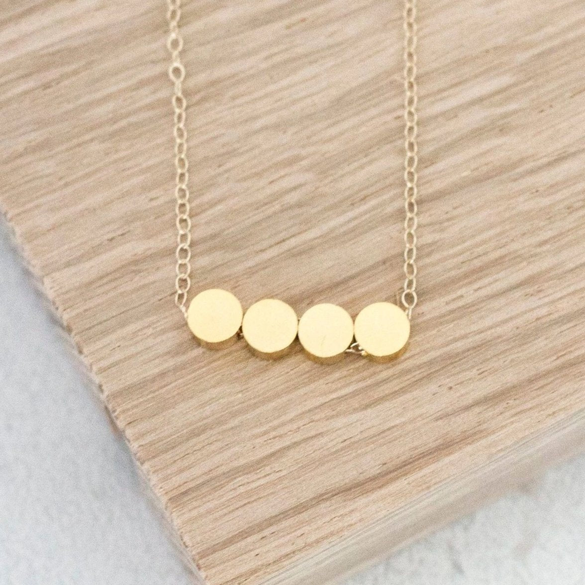 Round Brass Bead Necklace