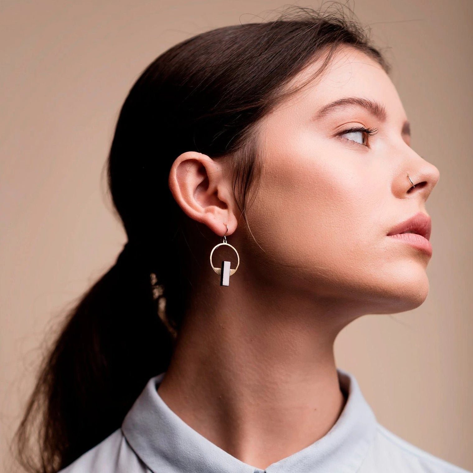 Half Circle Drop Earrings