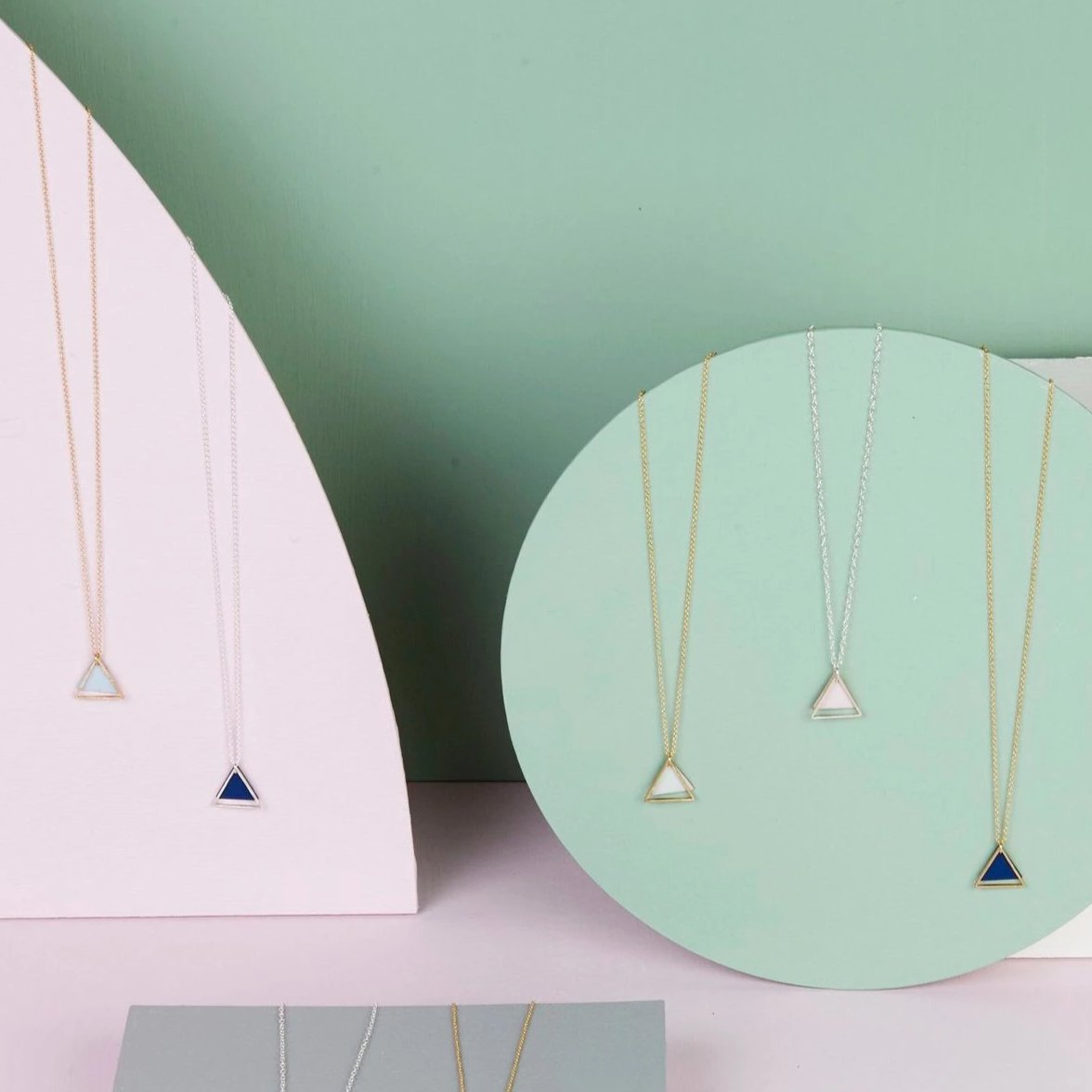 Mini Double Triangle Necklace
