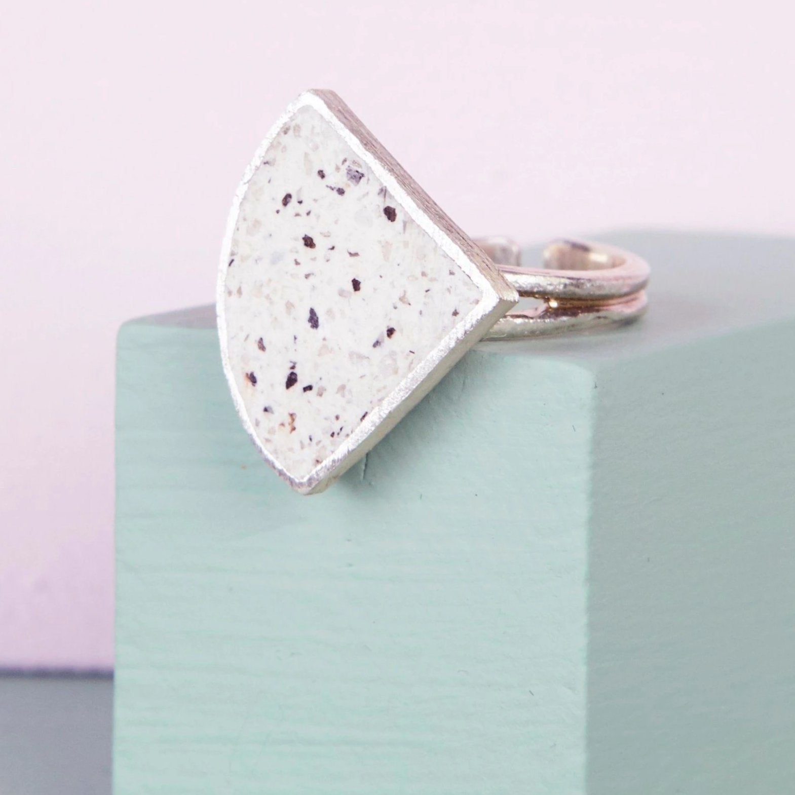 Quarter Circle Terrazzo Ring