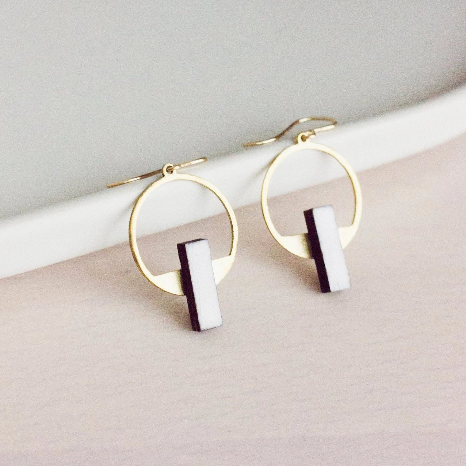 Half Circle Drop Earrings