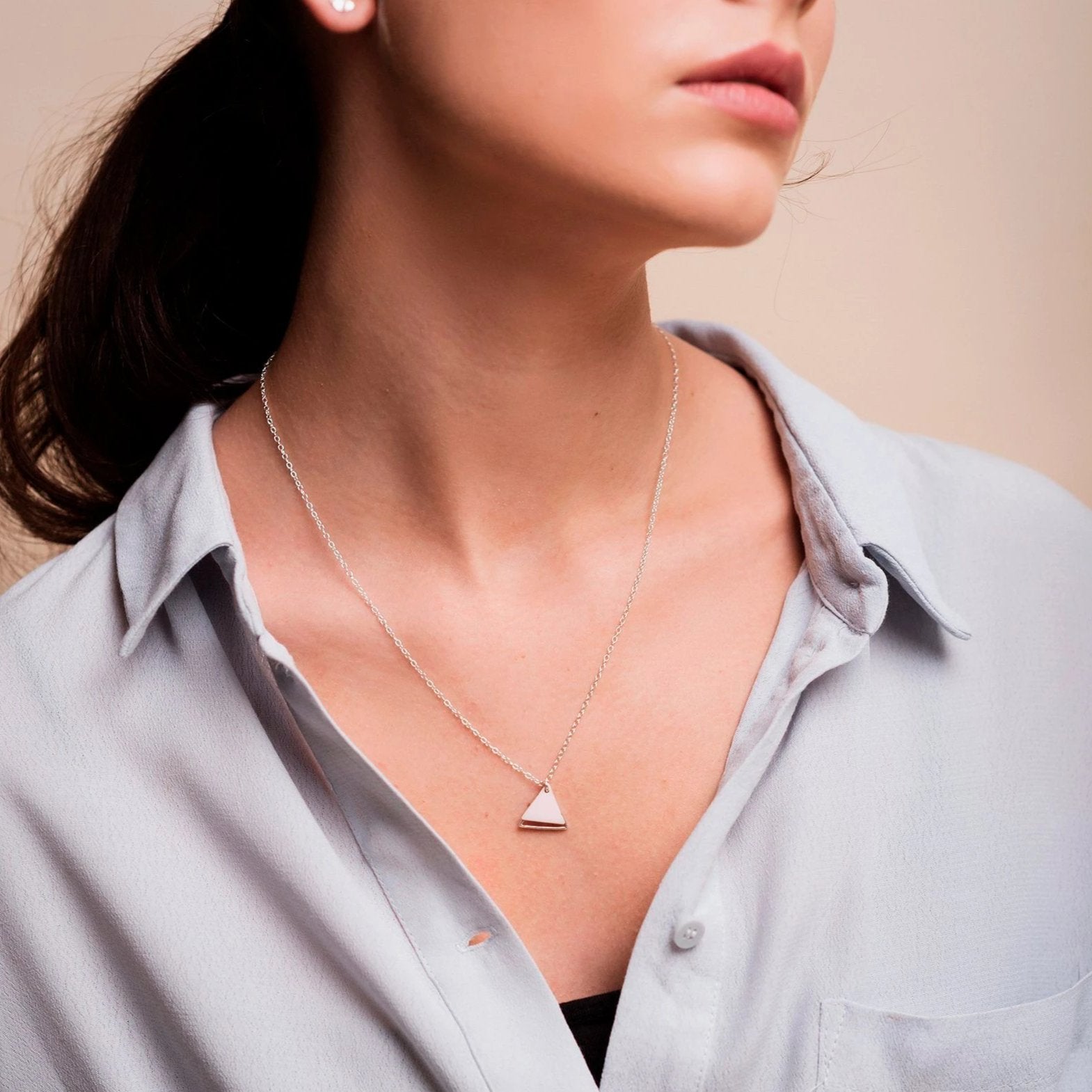 Mini Double Triangle Necklace