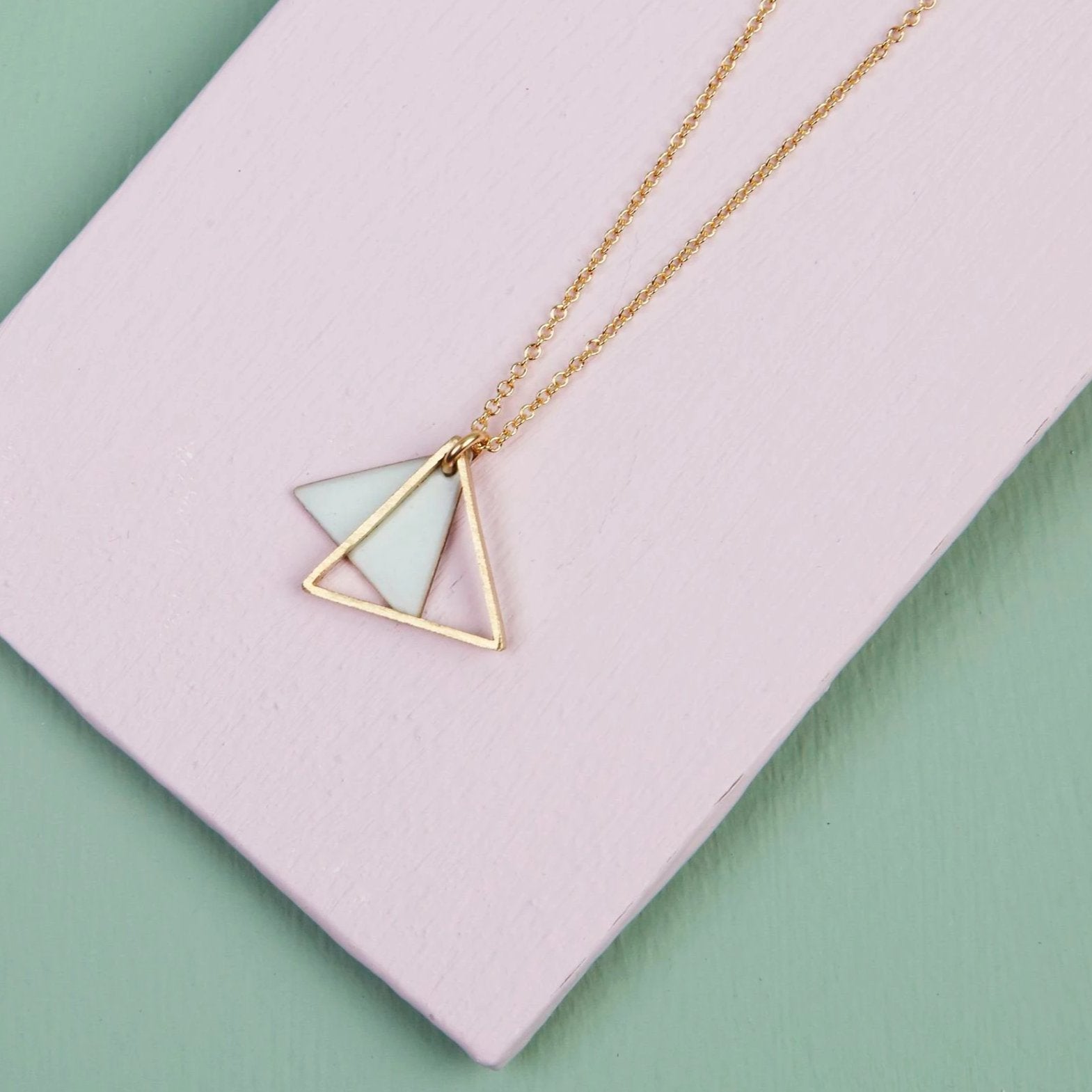 Mini Double Triangle Necklace