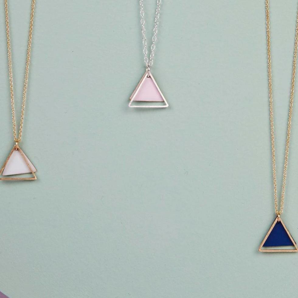 Mini Double Triangle Necklace