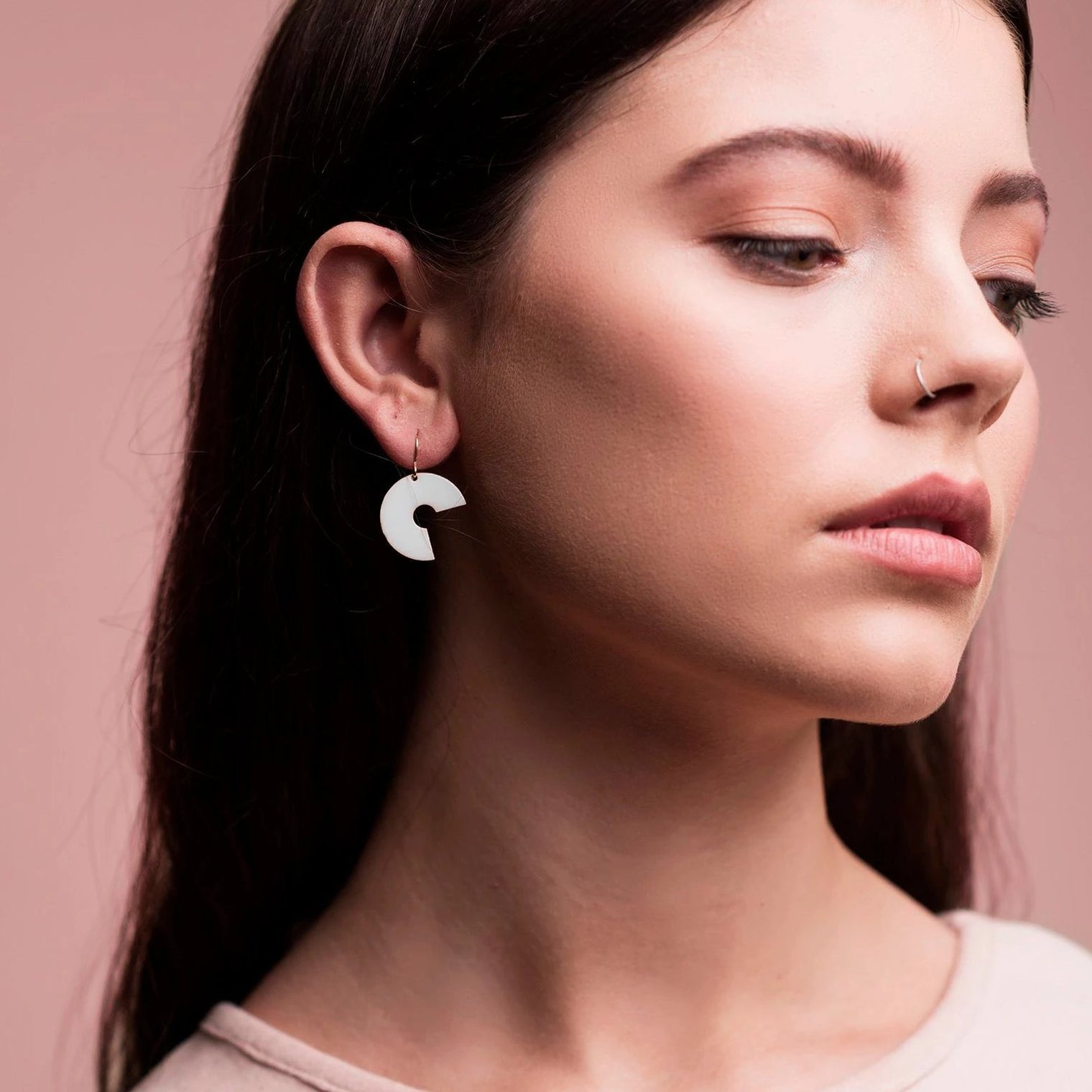 Brass Washer Earrings