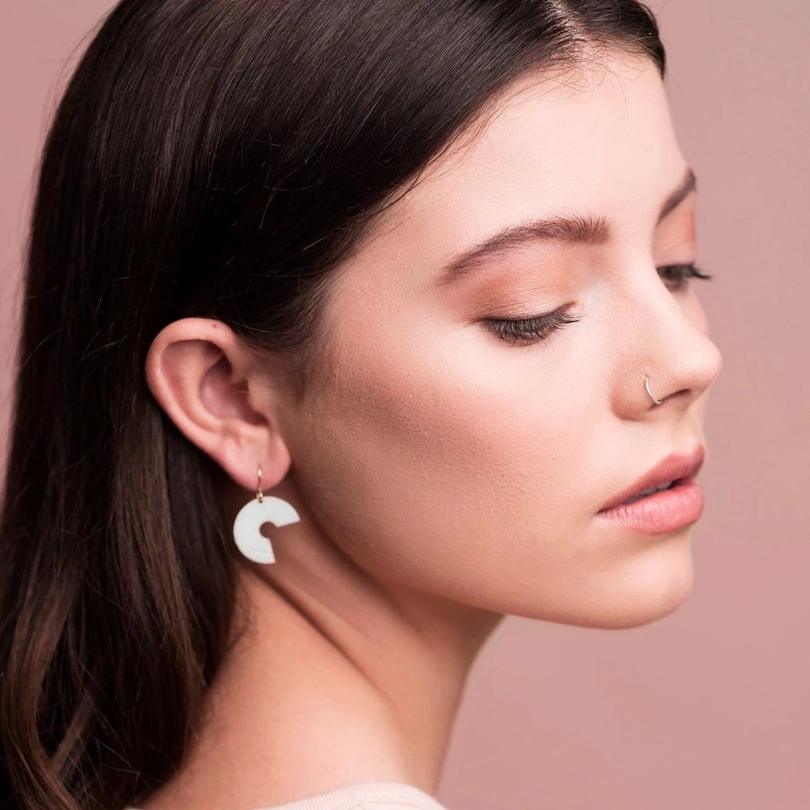 Brass Washer Earrings